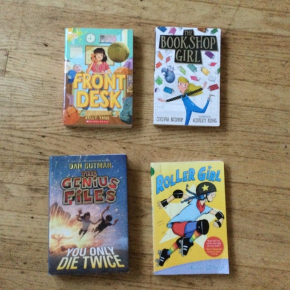 The genius files, roller girl, bookshop girl, and front desk 4 book set - Picture 3 of 15